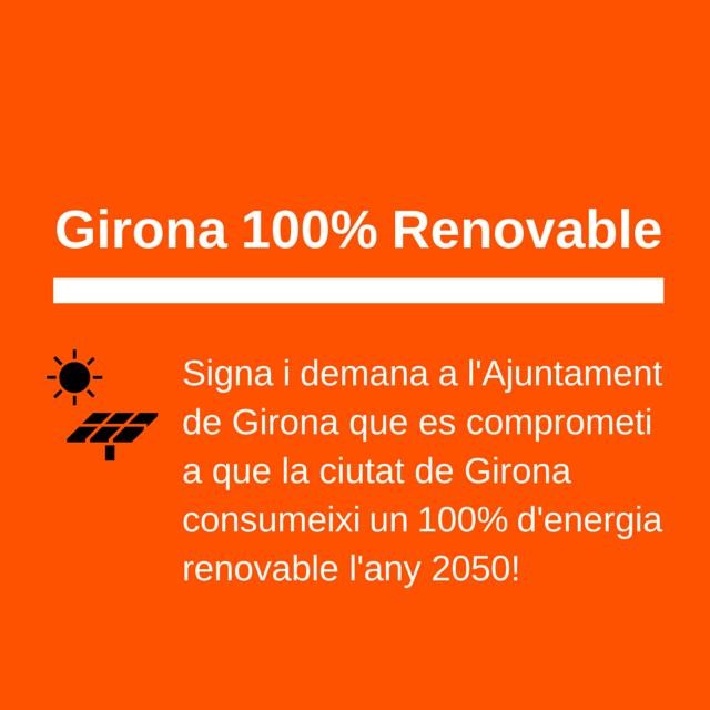 S'aprova per unanimitat la moció presentada per l’Associació de Naturalistes de Girona (ANG) davant del Ple de l’Ajuntament de Girona per una ciutat de Girona 100% renovable
