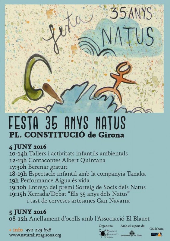 Celebra amb nosaltres 35 anys d'ecologisme. Vine a la festa dels NATUS!
