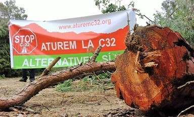 La Plataforma Aturem la C-32 celebra que el TSJC hagi suspès cautelarment les obres de l’autopista