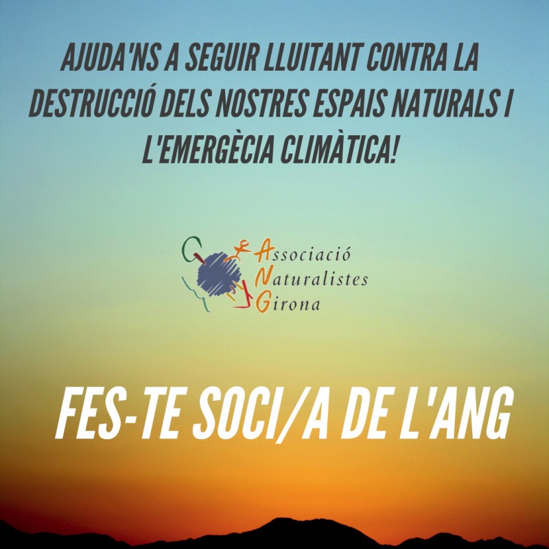 L’Associació de Naturalistes de Girona (ANG) presenta al·legacions a dos projectes en exposició pública de la Generalitat
