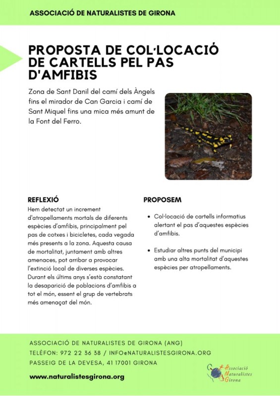  L’Associació de Naturalistes de Girona denúncia dos conflictes ambientals al municipi de Girona arran de la pandèmia 