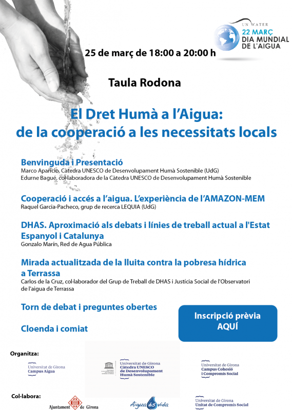El Dret Humà a l’Aigua, de la Cooperació a les necessitats locals