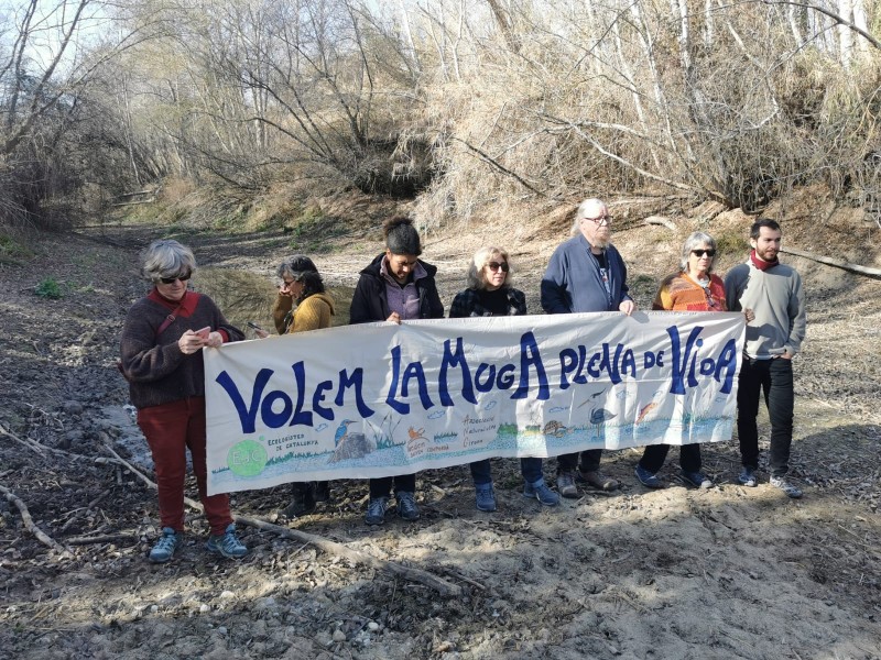 Salvem la Muga contra la manca de cabals ecològics.